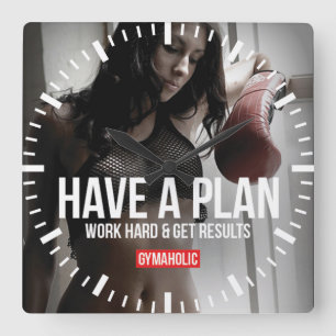 Horloge Carrée Gym pour la motivation