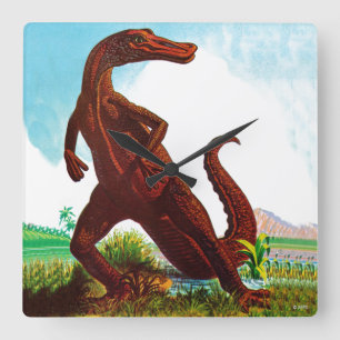 Horloge Carrée Hadrosaurus Dinosaur