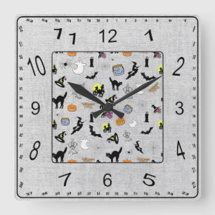Horloge Carrée Halloween Random