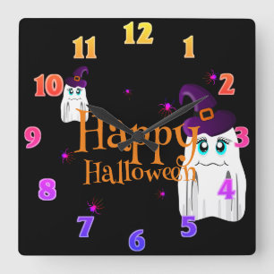 Horloge Carrée Halloween Wall Clock