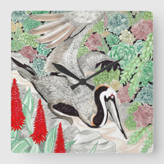 Horloge Carrée Happy Hollow Pelican