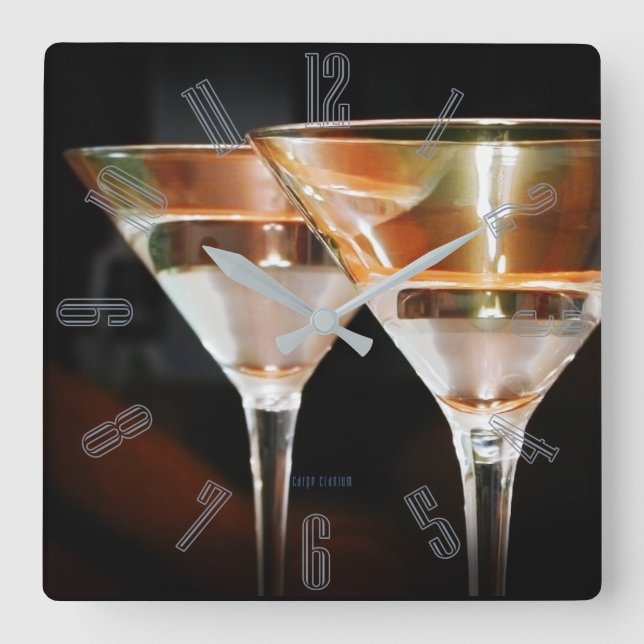Horloge Carrée Happy hour martini (Recto)