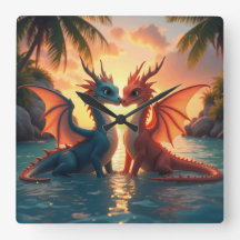 Harmonie des Éléments : Dragons aimants et soleils