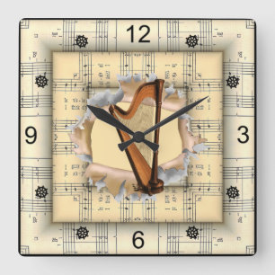 Horloge Carrée Harpe ~ Dernière traversée ~ Strange Sheet Music ~