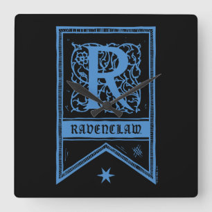 Horloge Carrée Harry Potter   Bannière de monogramme de Ravenclaw