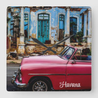 Havana Cuba Voiture rouge Vintage