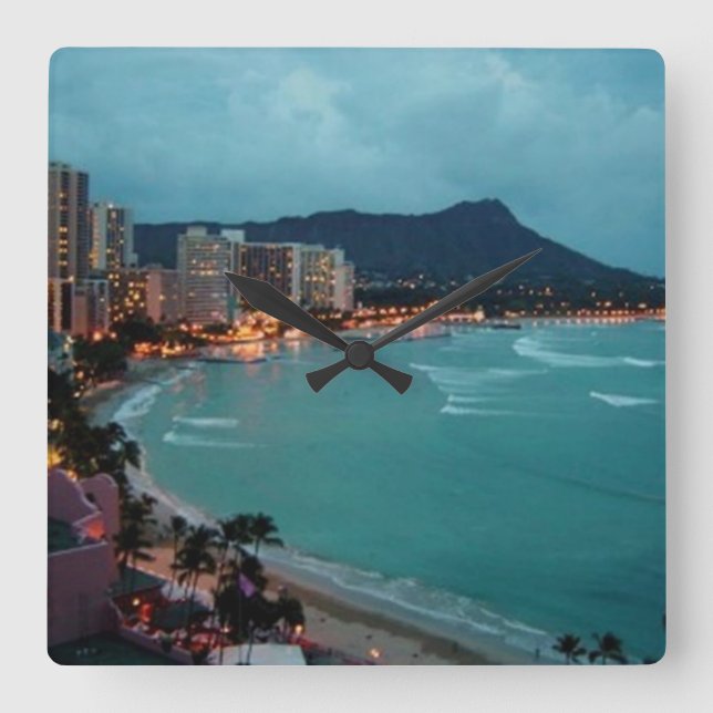 HORLOGE CARRÉE HAWAII ALOHA COLLECTION (Recto)