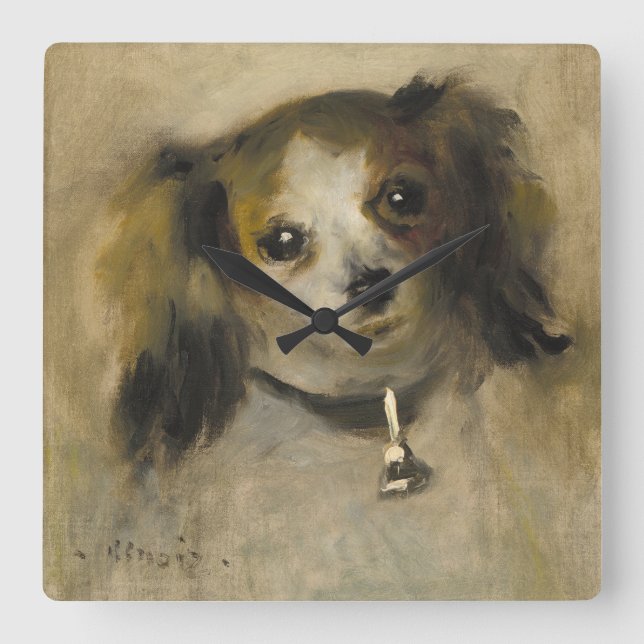 Horloge Carrée Head of a Dog, 1870 (Recto)