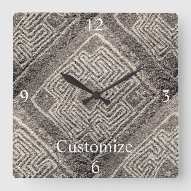 Horloge Carrée Hemet Maze Pierre Thunder_Cove (Recto)