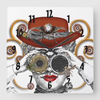 Horloge Carrée Herampunk