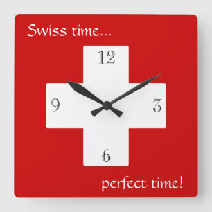 Horloge Carrée Heure suisse !