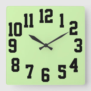 Horloge Carrée High Contrast Big Numbers Easy Read