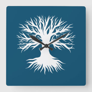 Horloge Carrée Hiver des arbres