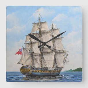 Horloge Carrée HMS Surprise Acrylic Wall Clock
