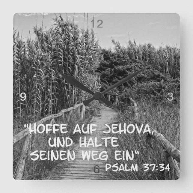 Horloge Carrée Hoffe auf Jehova .... (Recto)