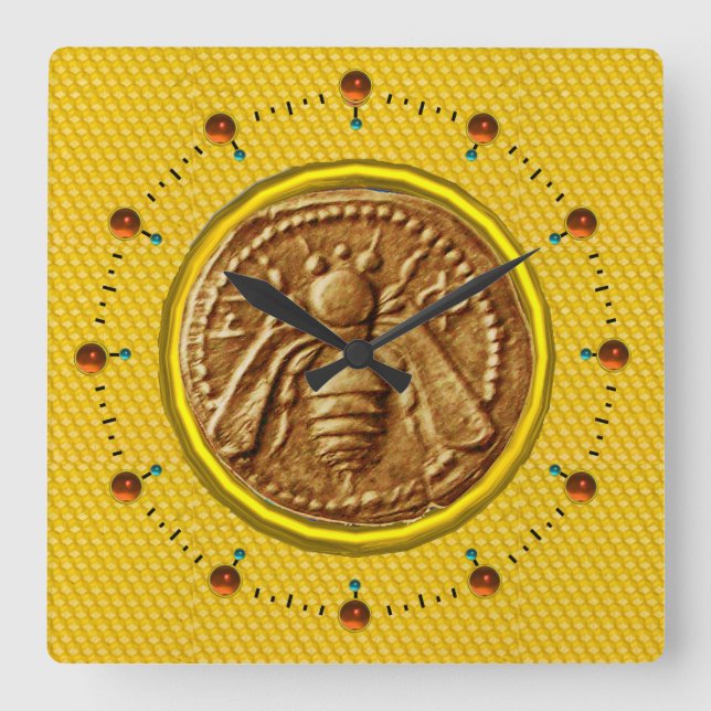 HORLOGE CARRÉE HONEY BEE, BEEKEEPER (Recto)