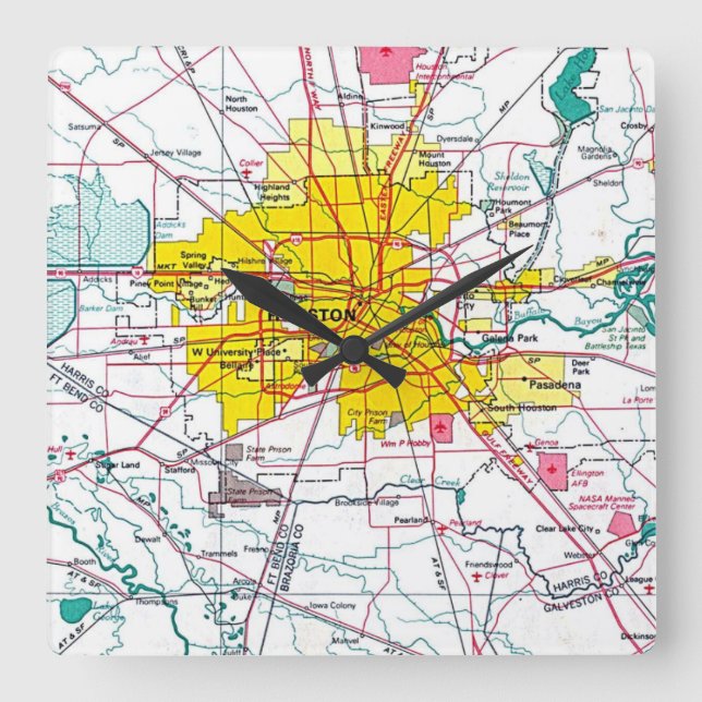 Horloge Carrée Houston (Recto)
