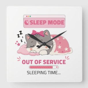 Horloge Carrée humeur de sommeil