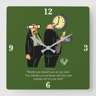 Horloge Carrée Humour de retraite amusant Cadeau de l'horloge mur