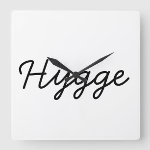 Horloge Carrée Hygge Black Elegant