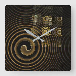 Horloge Carrée Hypnosis Abstract Art Square
