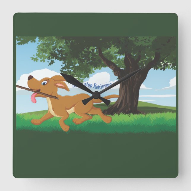 Horloge Carrée I Live to retrieve (Recto)