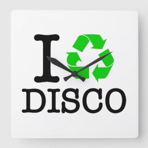 Horloge Carrée I Recycle Disco