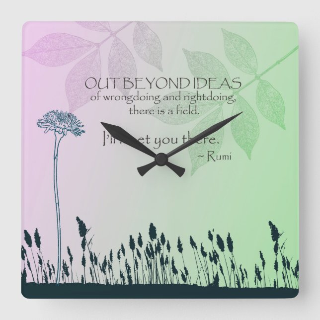 Horloge Carrée Idées de zen (Recto)