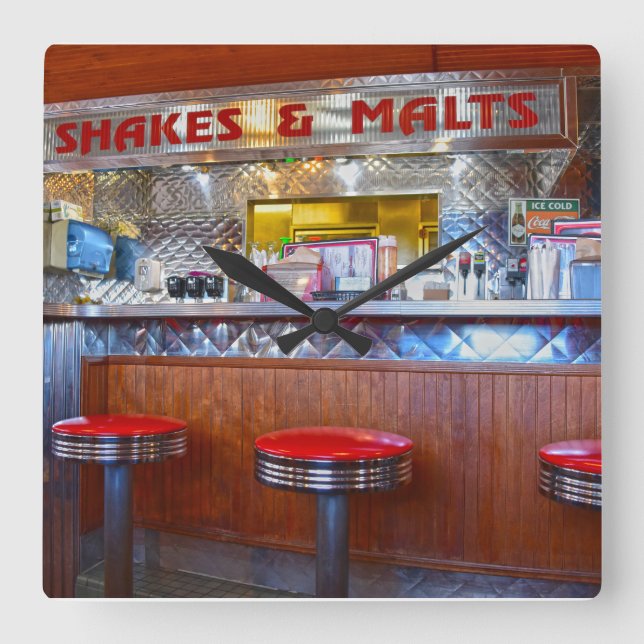Horloge Carrée Iggy's Diner Interior, Carthage, Missouri (Recto)