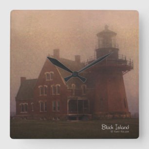 Horloge Carrée Île Block