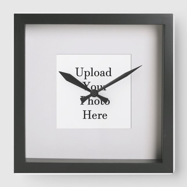 Horloge Carrée Illusion photo encadrée (Recto)