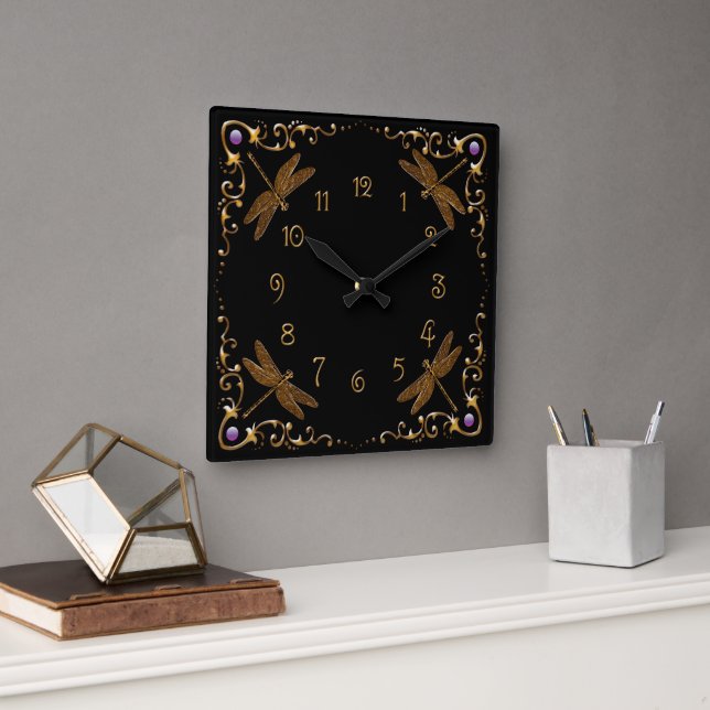 Horloge Carrée Imaginaire de conte de fée magique (Bureau)