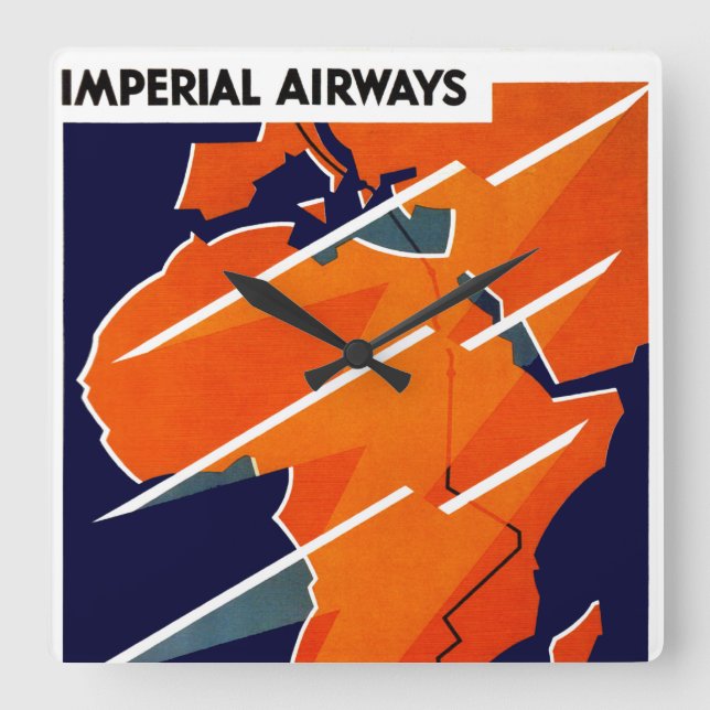 Horloge Carrée Imperial Airways Afrique (Recto)