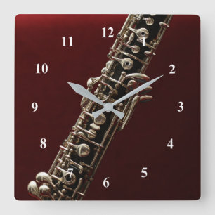 Horloge Carrée Instrument de la musique Oboe