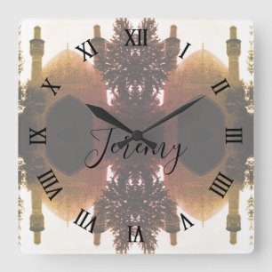 Horloge Carrée Iran vintage mosquée royale d'Ispahan