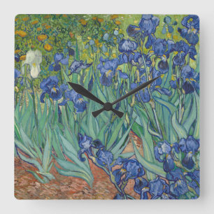 Horloge Carrée Irises par Vincent Van Gogh