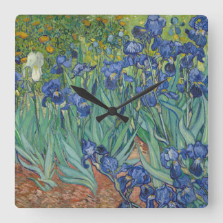 Horloge Carrée Irises par Vincent Van Gogh