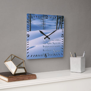 Horloge Carrée Isaïe 1:18 Inspirationnel
