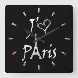 Horloge Carrée j'aime