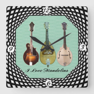 HORLOGE CARRÉE J'AIME MANDOLINS