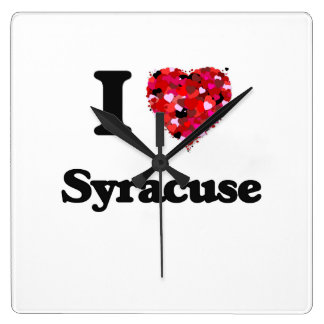 Horloge Carrée J'aime Syracuse New York