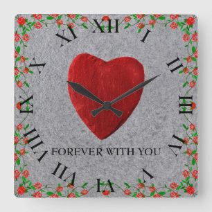 Horloge Carrée Jamais avec toi