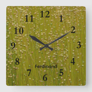 Horloge Carrée Jardin vert vert et jaune Jardin des lorals Horlog