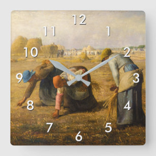 Horloge Carrée Jean-François Millet - Les Gleaners