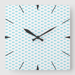 Horloge Carrée Jesus Fish Pattern