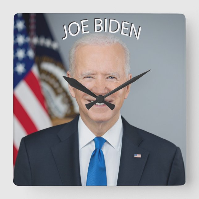 Horloge Carrée JOE BIDEN Président (Recto)