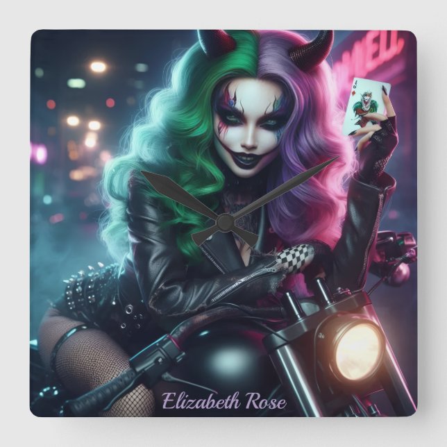 Horloge Carrée Joker's Wild (Recto)