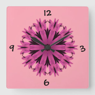 Horloge Carrée Joli en rose