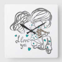 Jolie illustration numérique "Je t'aime" dessinée 