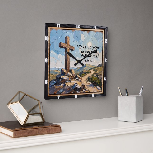 Horloge Carrée Journey's Call: Follow The Path (Bureau)